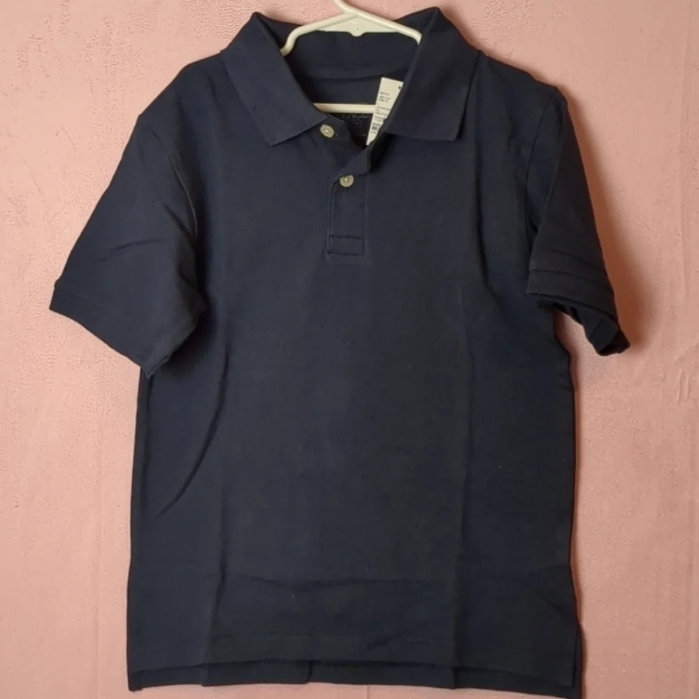 The Children's Place Two Pack Short Sleeve Polo Shirts in Navy and Gray Medium